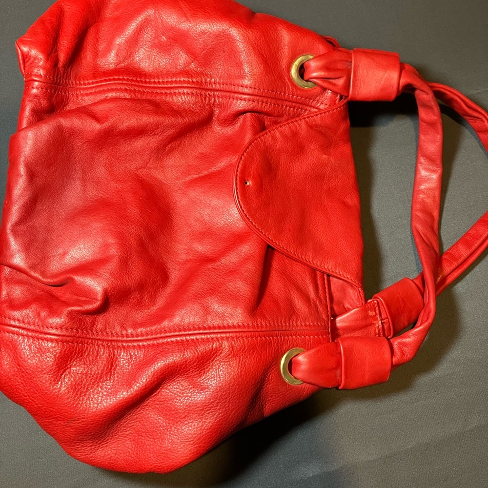Jimmy Choo Vibrant Red Leather Shoulder Bag